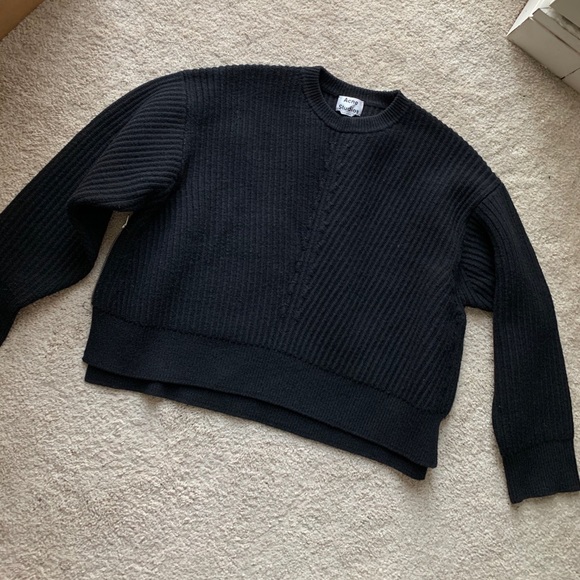 Acne Studios Java Cropped Ribbed Wool Sweater S - Picture 4 of 8
